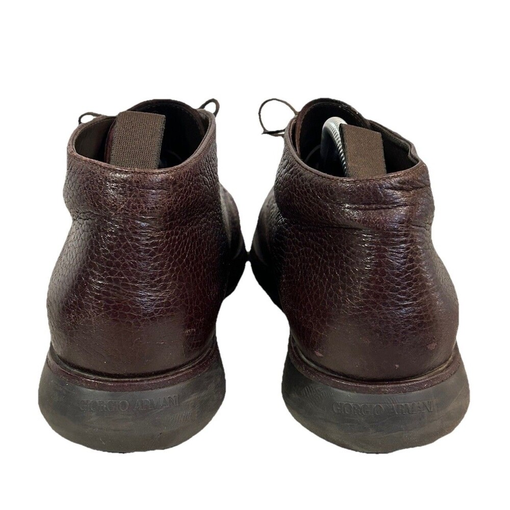 Giorgio Armani Men’s Size 11 Pebbled Leather Chukka Boots X2M236 Made In Italy - Picture 3 of 11